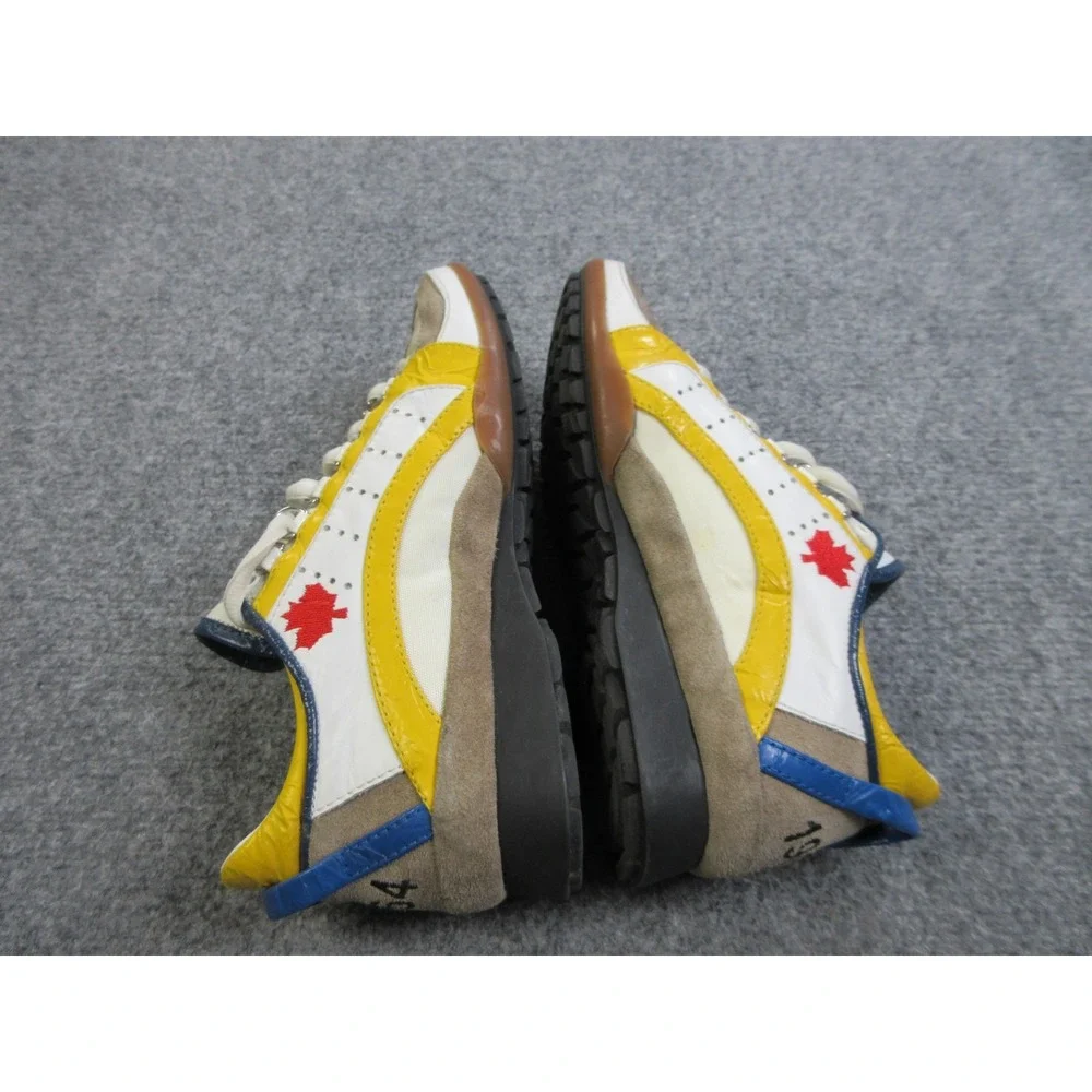 Dsquared2 Shoes Mens Size 39 White Yellow Blue Kick It‎ Made Italy 1964 Sneakers